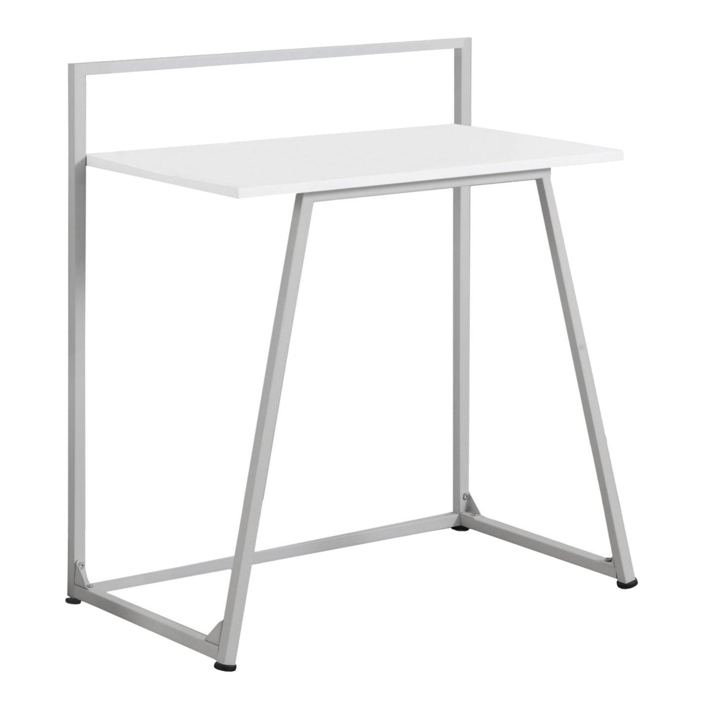 White Mdf Metal  Computer Desk - 17.75inches x 29.5inches x 34inches