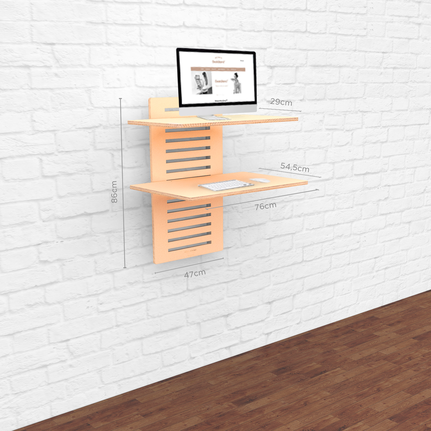 HomeHaven Standing Desk - Adjustable Wall-Mounted Standing Desk