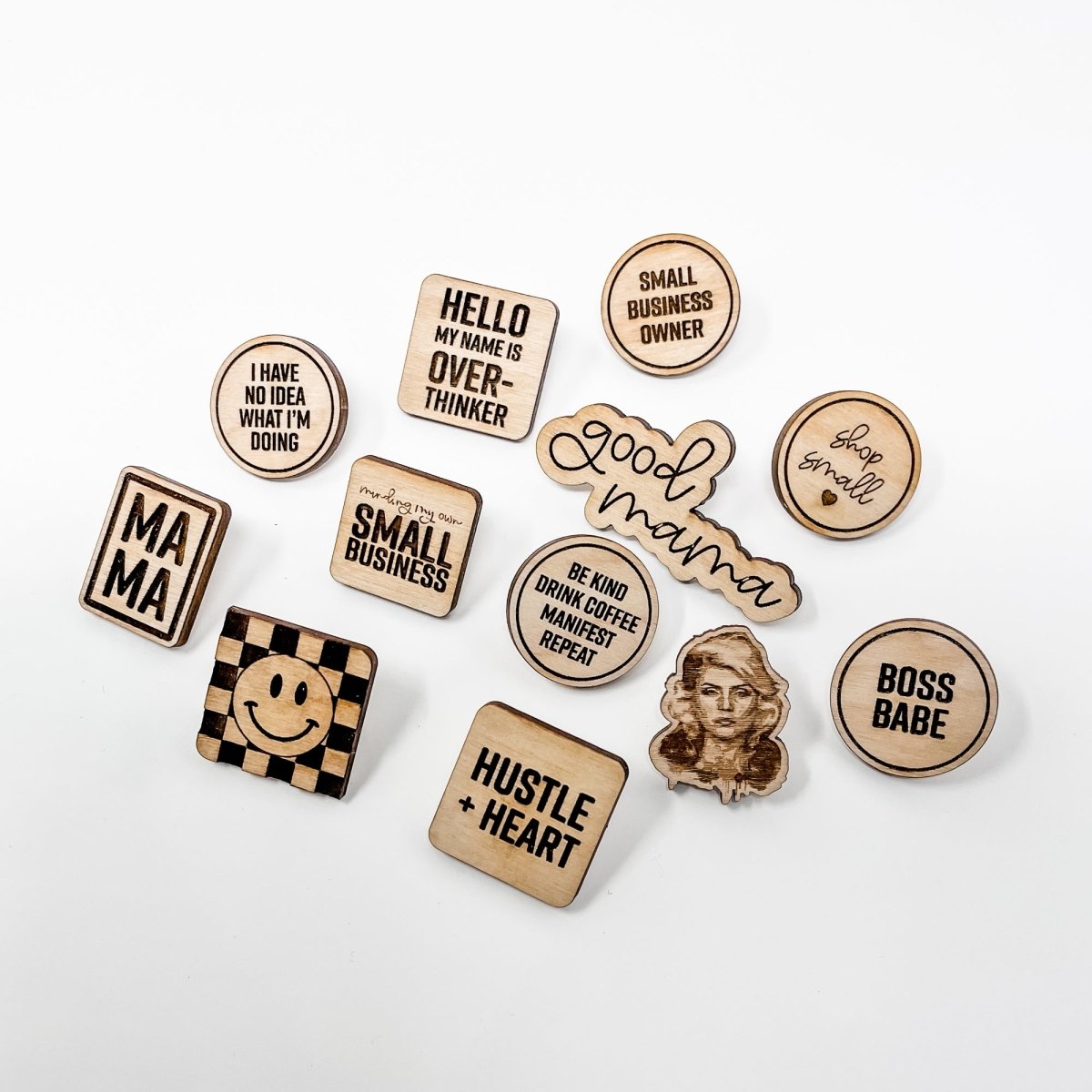 Boss Babe Wood Pin