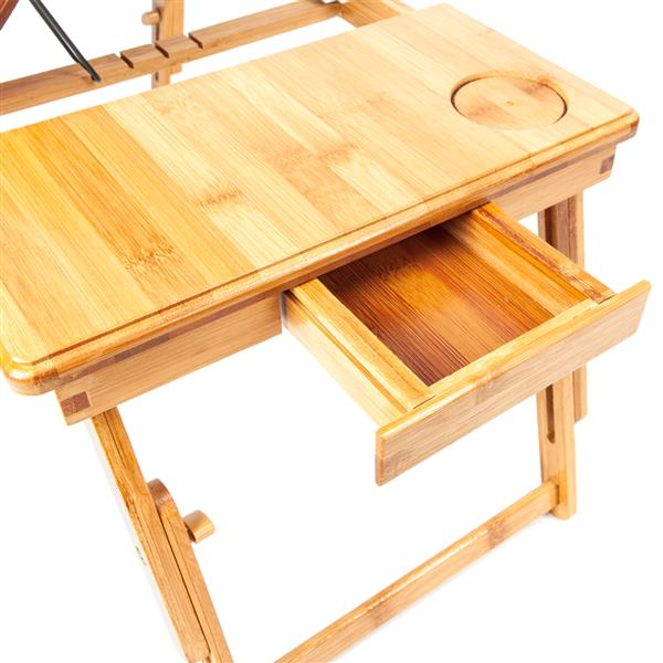 Adjustable Laptop Desk Bamboo Dormitory Bed Lap Table