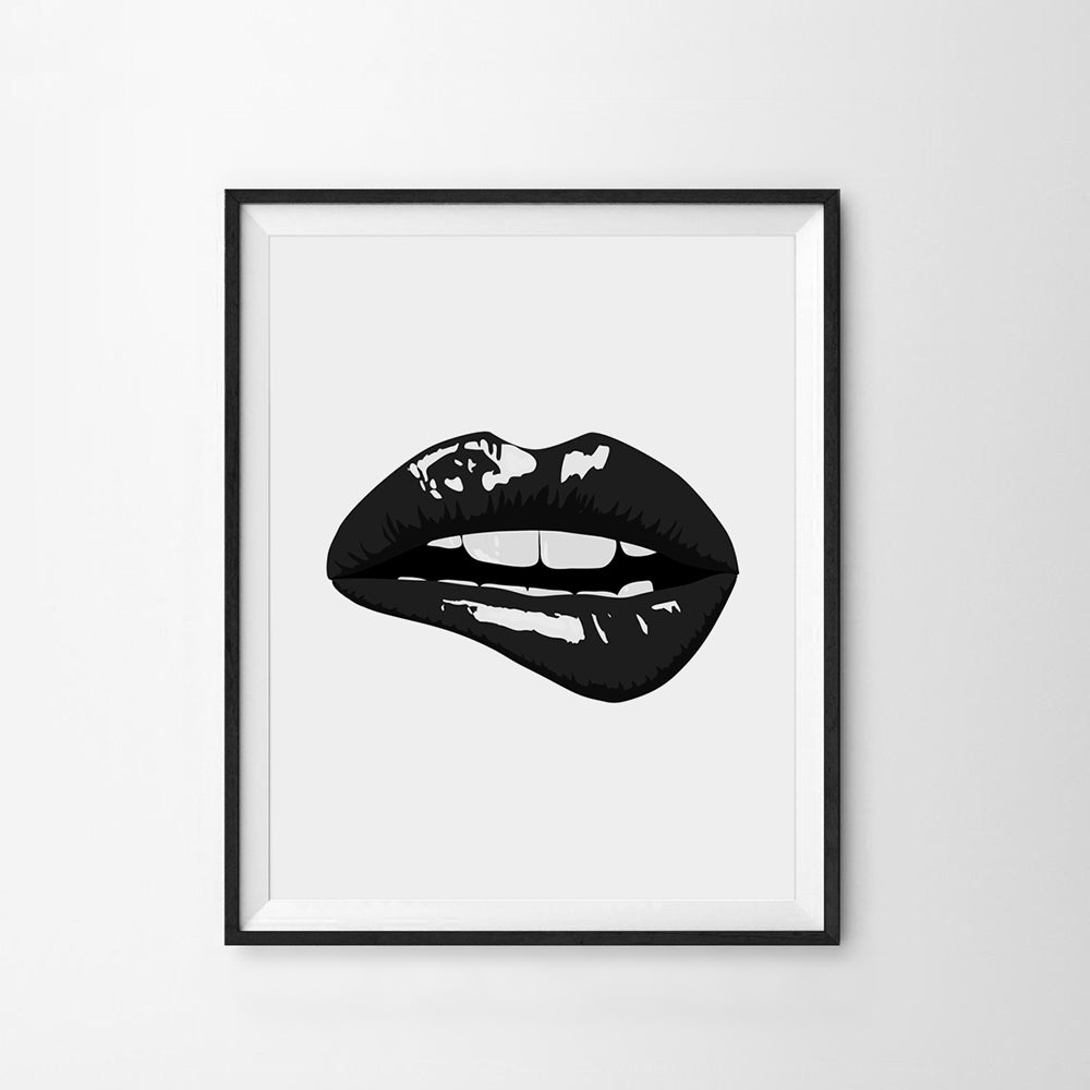 Lips Fashion Modern Art Print