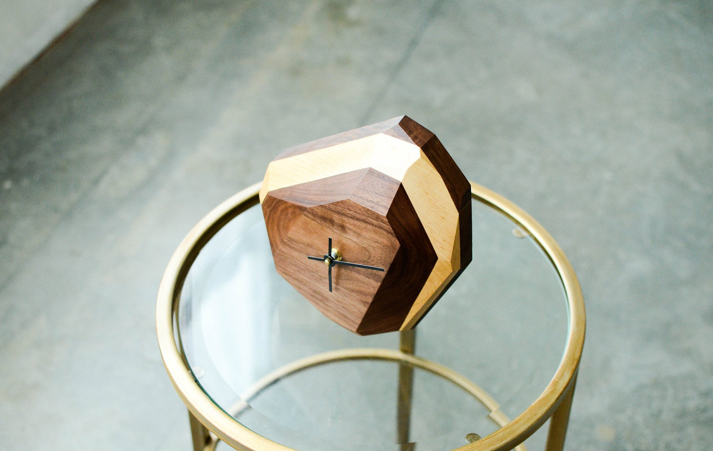 Wooden Geometric Wall & Table Clock