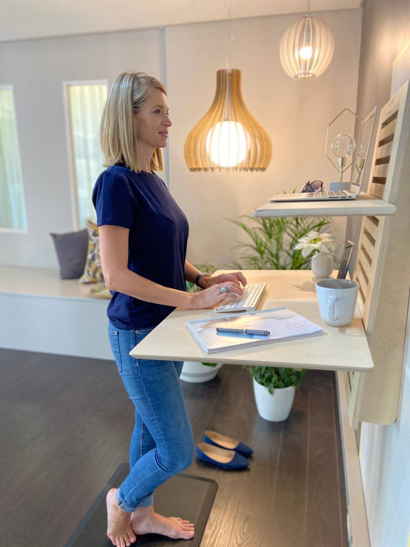 HomeHaven Standing Desk - Adjustable Wall-Mounted Standing Desk