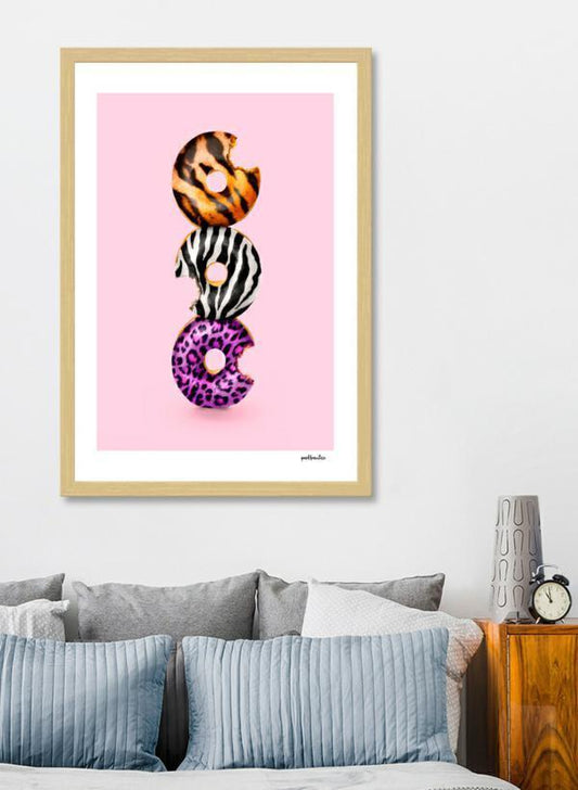 Wild Donut Print with Frame